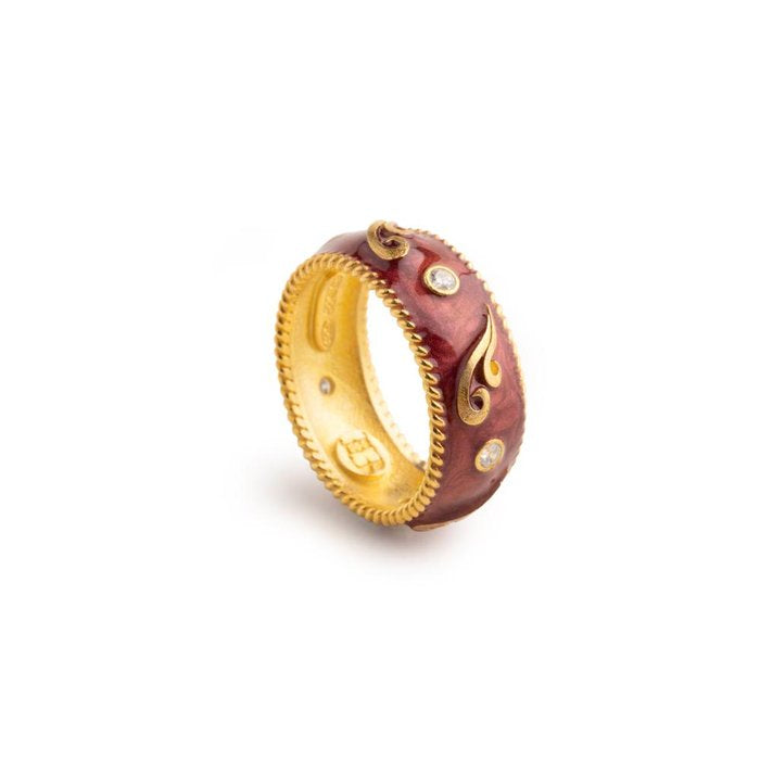 Anello Onda Lapilli Fascia Grande