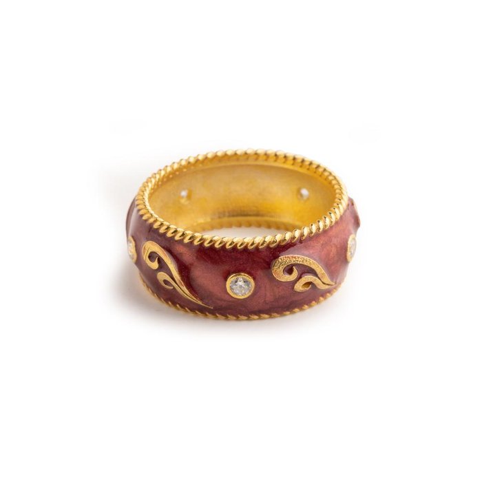 Anello Onda Lapilli Fascia Grande