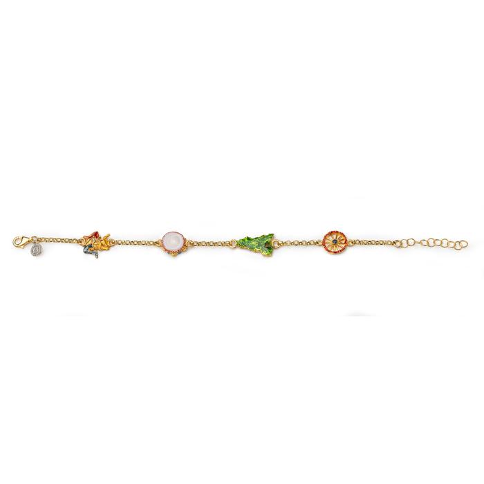 Bracciale Rolò 4 simboli Sicilia