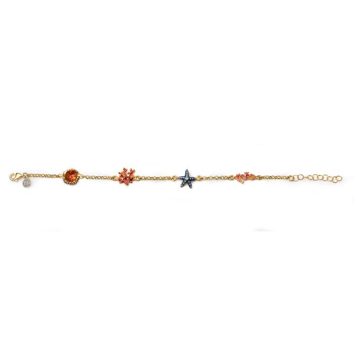 Bracelet Rolo 4 Symboles Marins