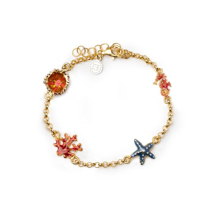 Bracelet Rolo 4 Symboles Marins