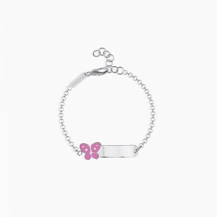 Butterfly bracelet with engravable tag BUTTERFLY-TAG
