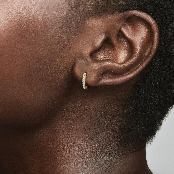 Small Pavè Hoop Earrings