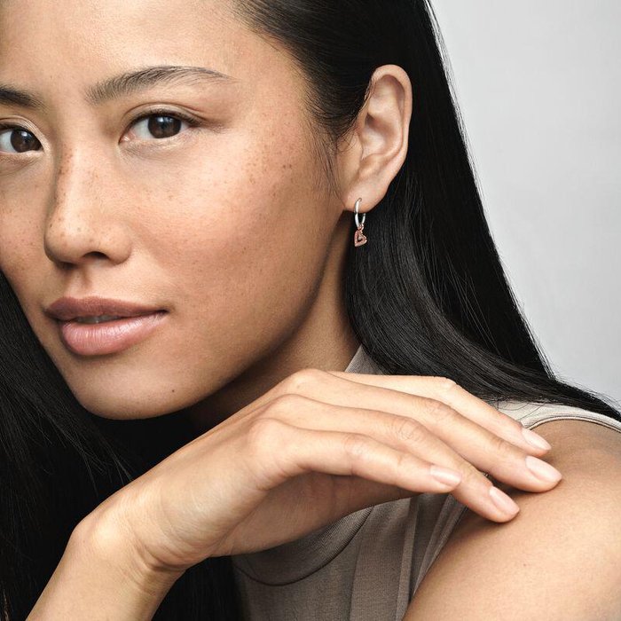 Asymmetric Heart Hoop Earrings
