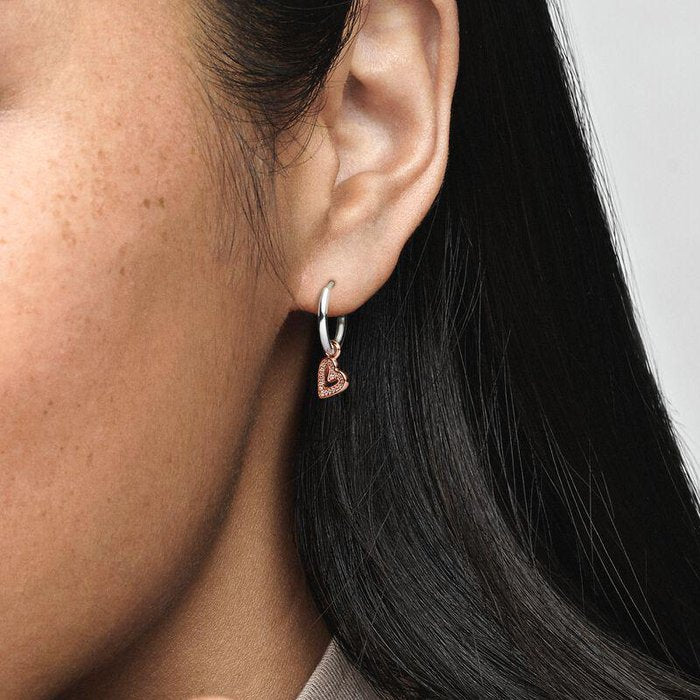 Asymmetric Heart Hoop Earrings