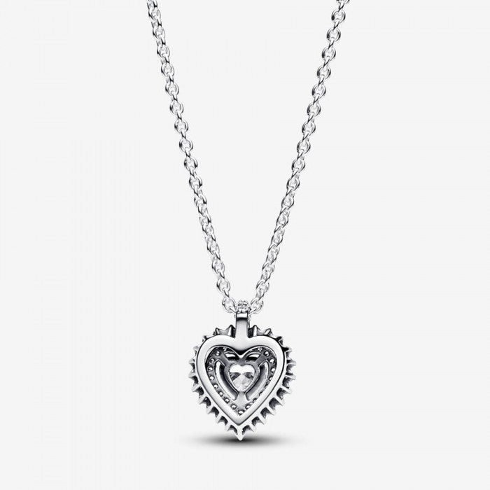 Heart and Pavè Point Light Necklace