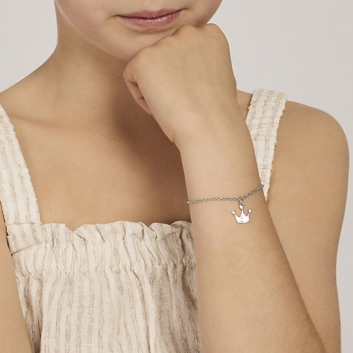 Bracciale argento con corona PRINCESS