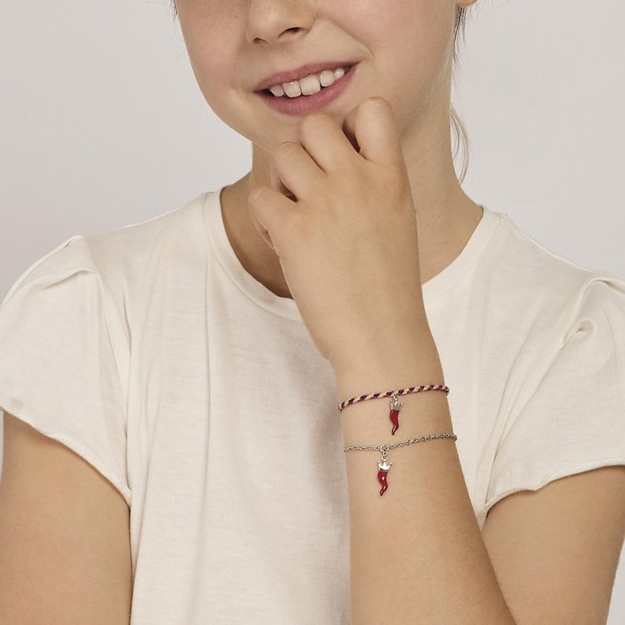 RED PEPPER Horn Cord Bracelet