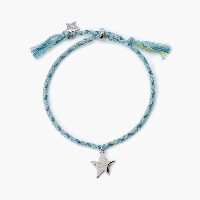 Cord bracelet with star 1, 2, 3 STAR