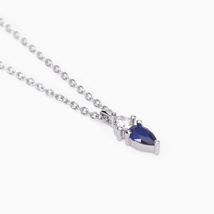 Collier ras du cou en saphir synthétique ROYAL