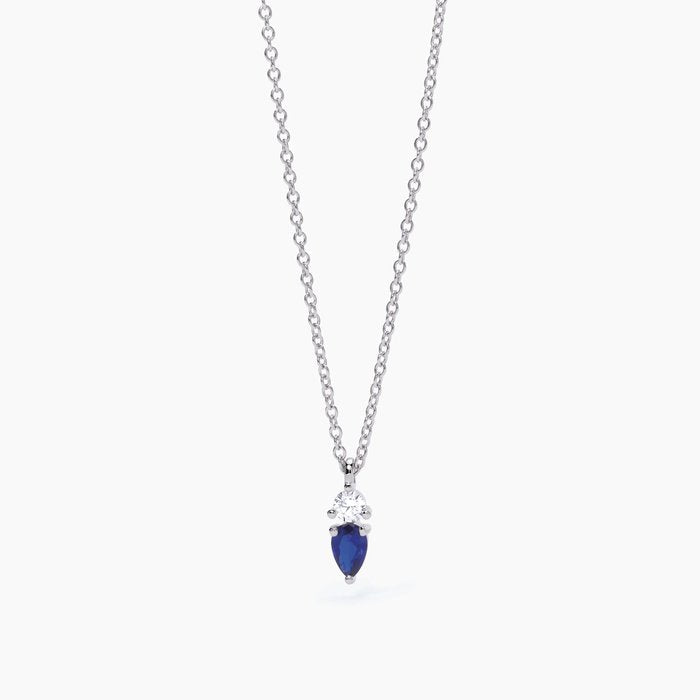 Collier ras du cou en saphir synthétique ROYAL