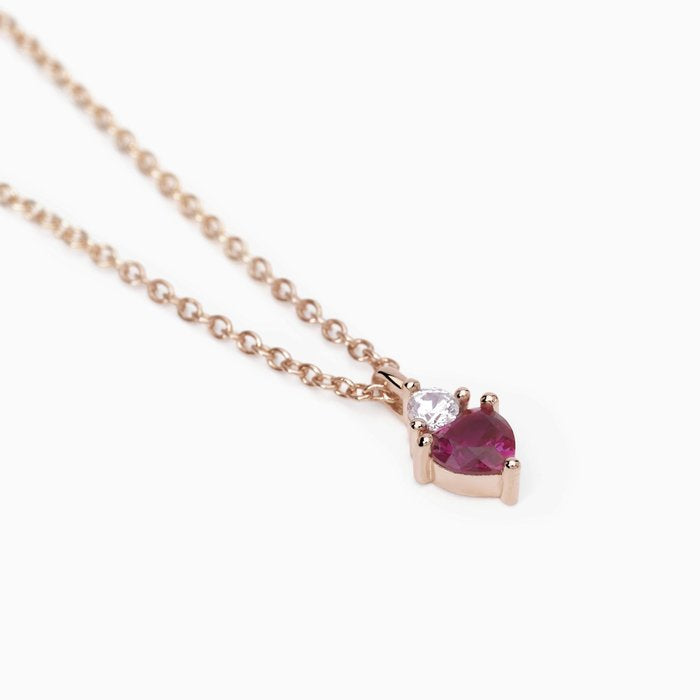 Collier ras du cou en rubis synthétique ROYAL