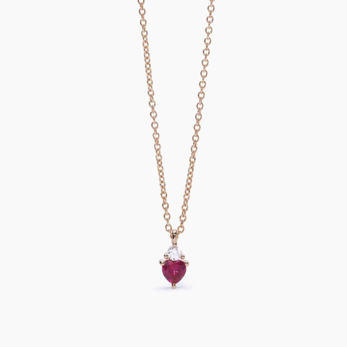 Collier ras du cou en rubis synthétique ROYAL