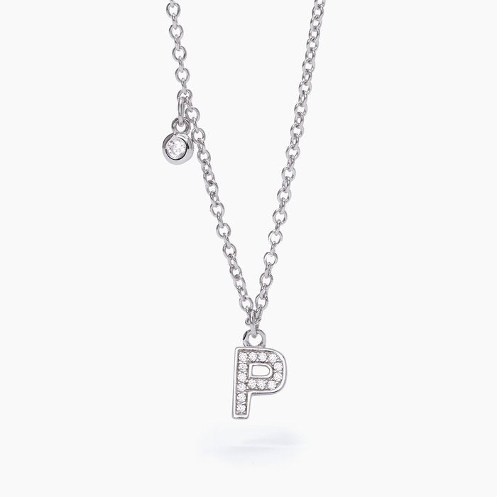 Collier ras du cou lettre « P » A, B, COOL