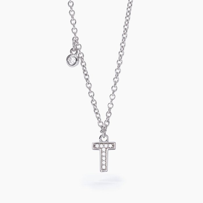 Collier ras du cou lettre « T » A, B, COOL
