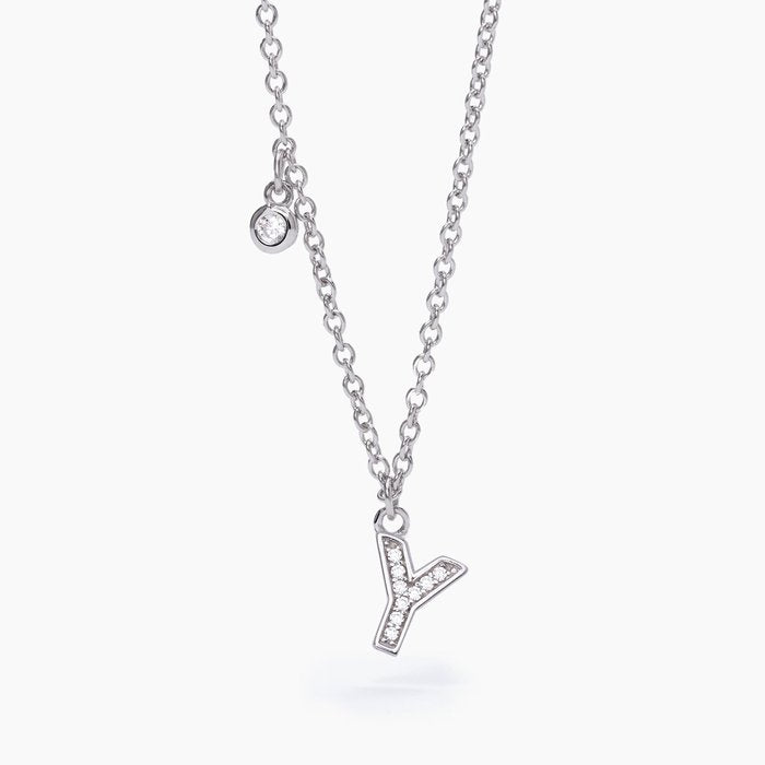 Collier ras du cou lettre « Y » A, B, COOL