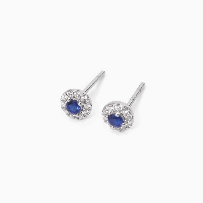 Boucles d'oreilles avec saphirs synthétiques MILANESIENNE