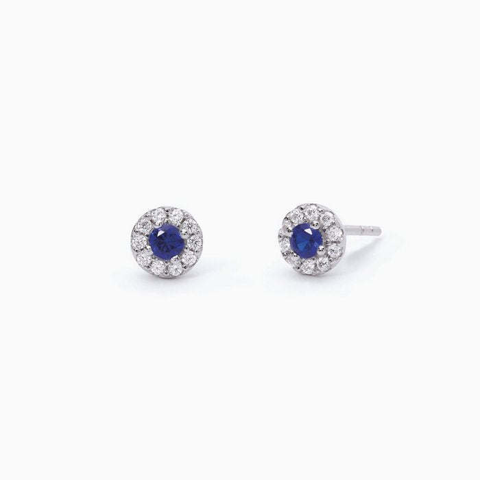 Boucles d'oreilles avec saphirs synthétiques MILANESIENNE