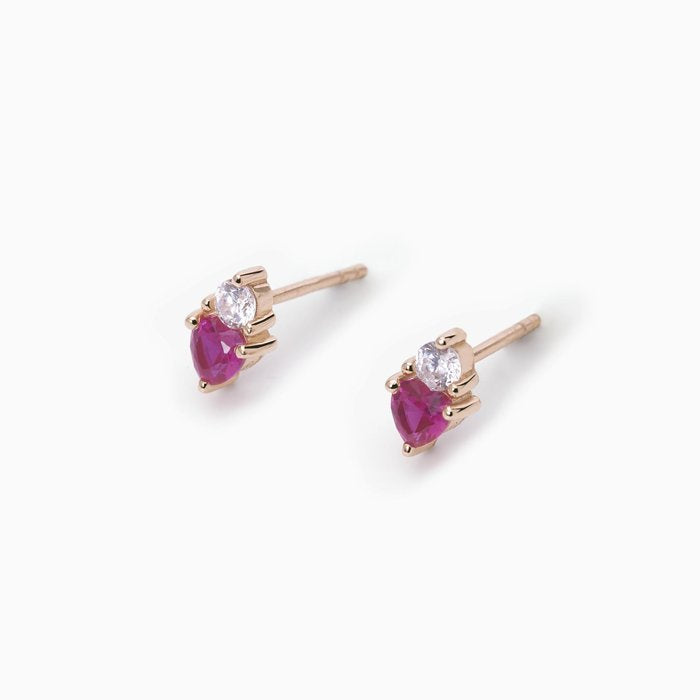 Boucles d'oreilles en rubis synthétique ROYAL