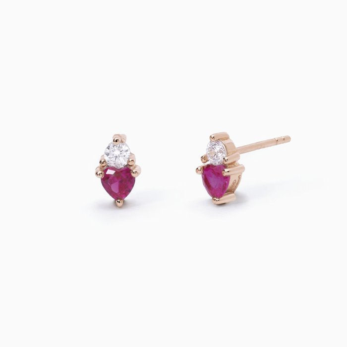 Boucles d'oreilles en rubis synthétique ROYAL