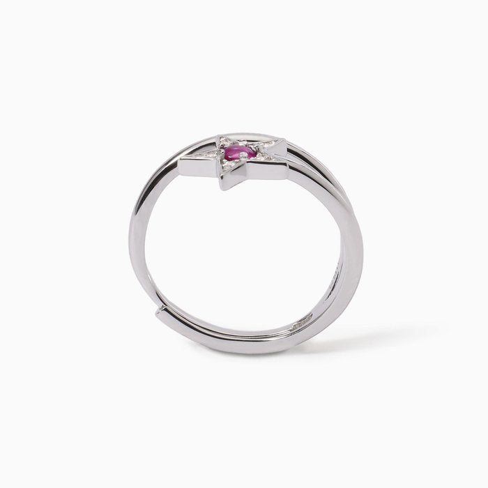 Anello stella con tormalina sintetica STARLET