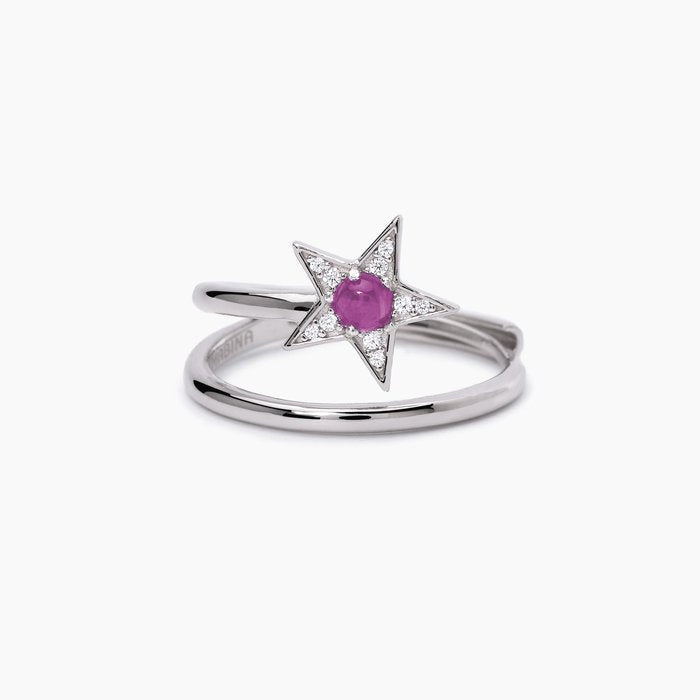 Anello stella con tormalina sintetica STARLET