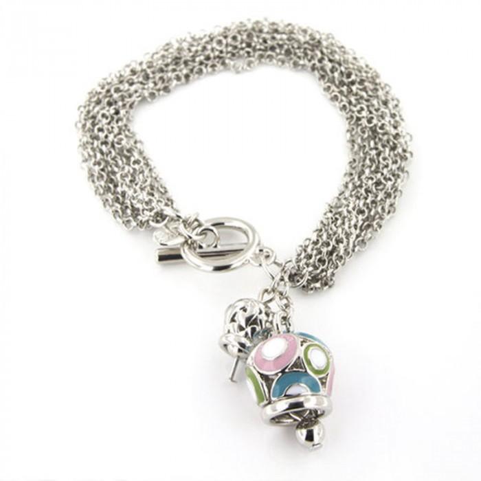 Bracciale multifili con campanella smaltata - gioielleriaperdichizzi.it