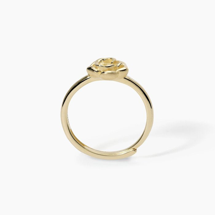 Golden ring with rose LA VIE EN ROSE