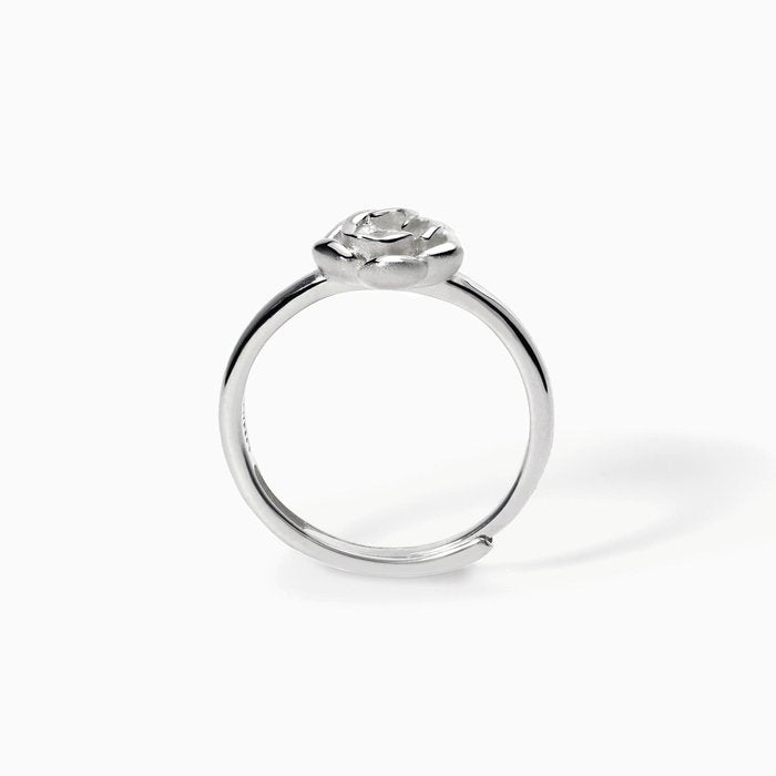 Bague argent avec rose LA VIE EN ROSE