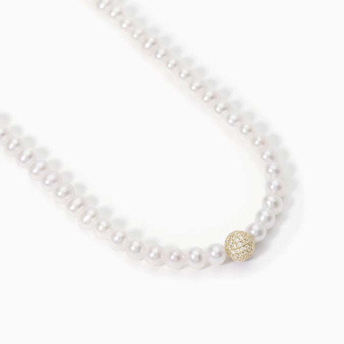 Collier ras du cou en perles dorées MAMMA MIA