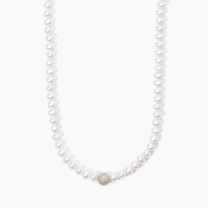 Collier ras du cou en perles dorées MAMMA MIA