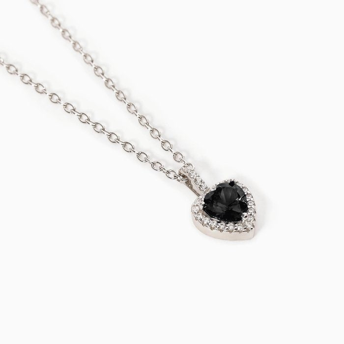 Collier ras du cou cœur noir LOVE AFFAIR