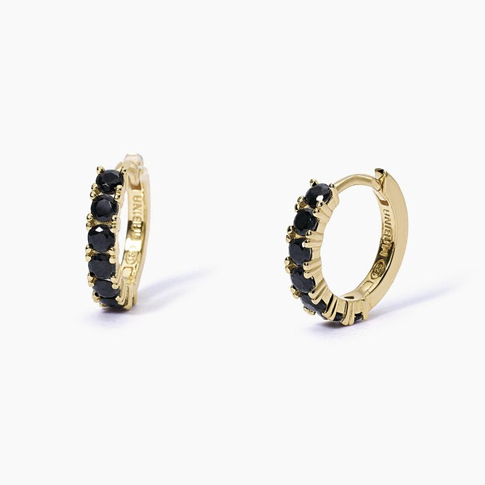 Boucles d'oreilles créoles dorées SOIRÉE avec zircones