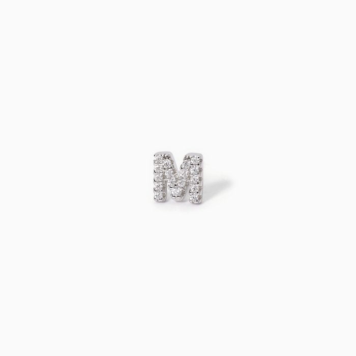 Mono orecchino lettera "M" A, B, COOL