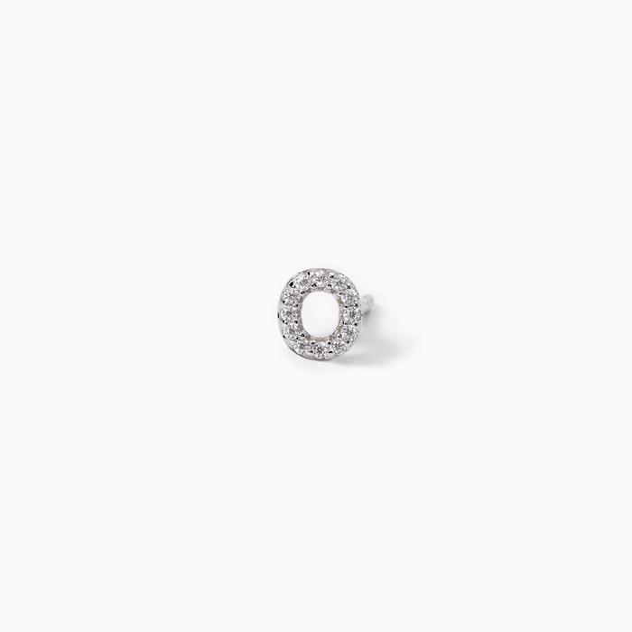 Boucle d'oreille unique lettre « O » A, B, COOL