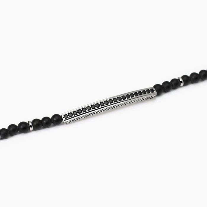 STONE CLUB Black Agate Ball Bracelet
