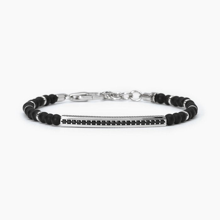 STONE CLUB Black Agate Ball Bracelet