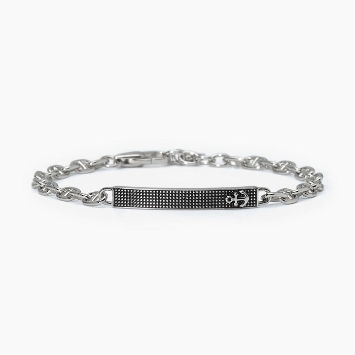 NAVY RULE studded plate bracelet