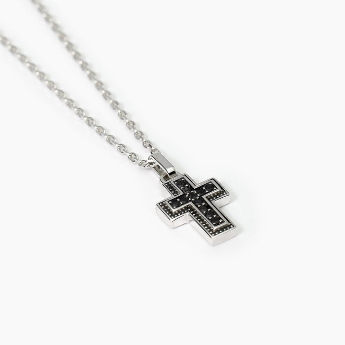 Collier pendentif croix mystique