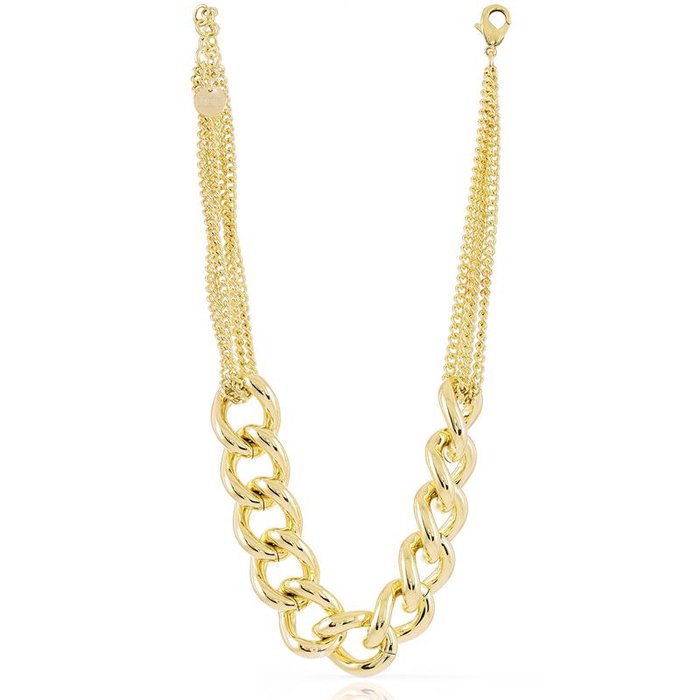 Collana catena fantasia in bronzo dorato