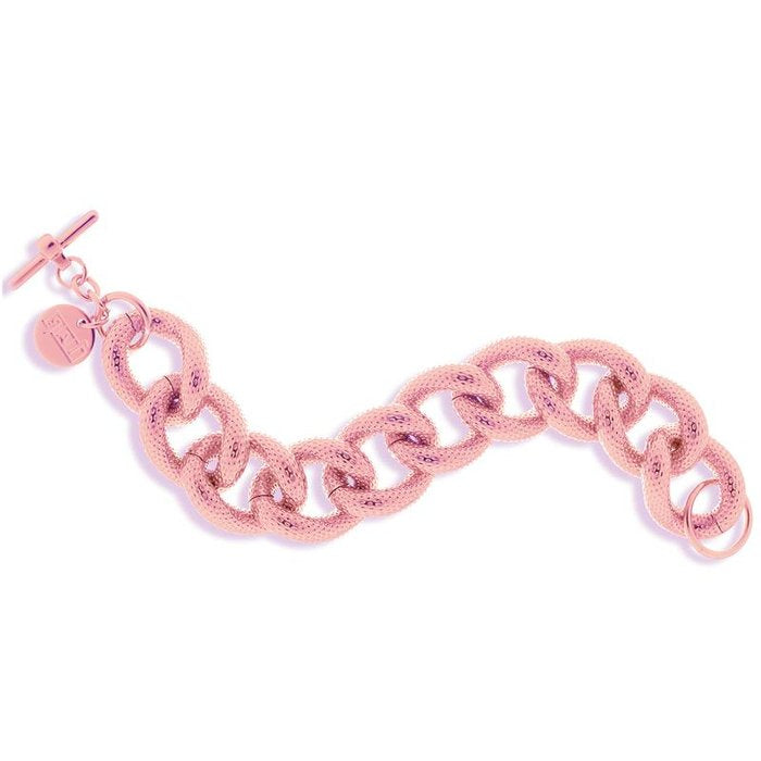 Bracciale in bronzo dorato rosa