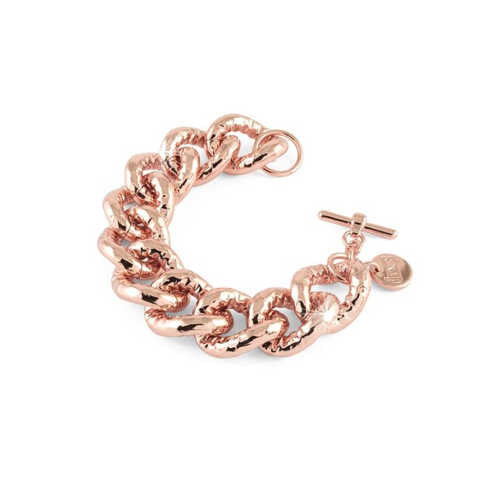 Bracciale in bronzo dorato rosa