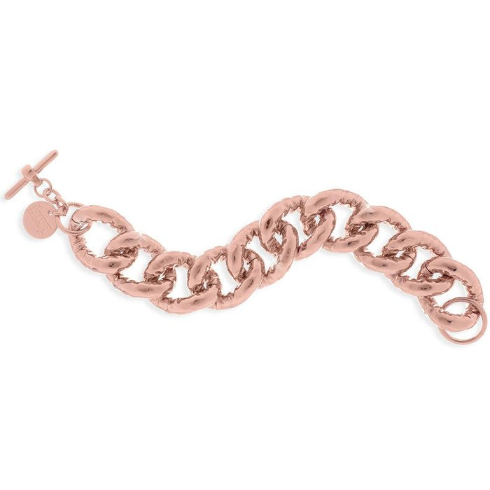 Bracciale in bronzo dorato rosa