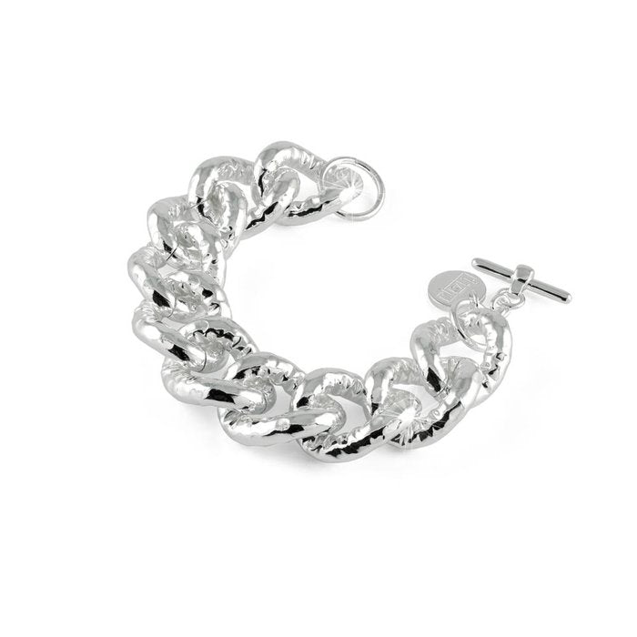 Bracciale in bronzo argentato
