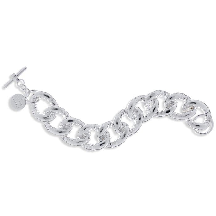 Bracciale in bronzo argentato