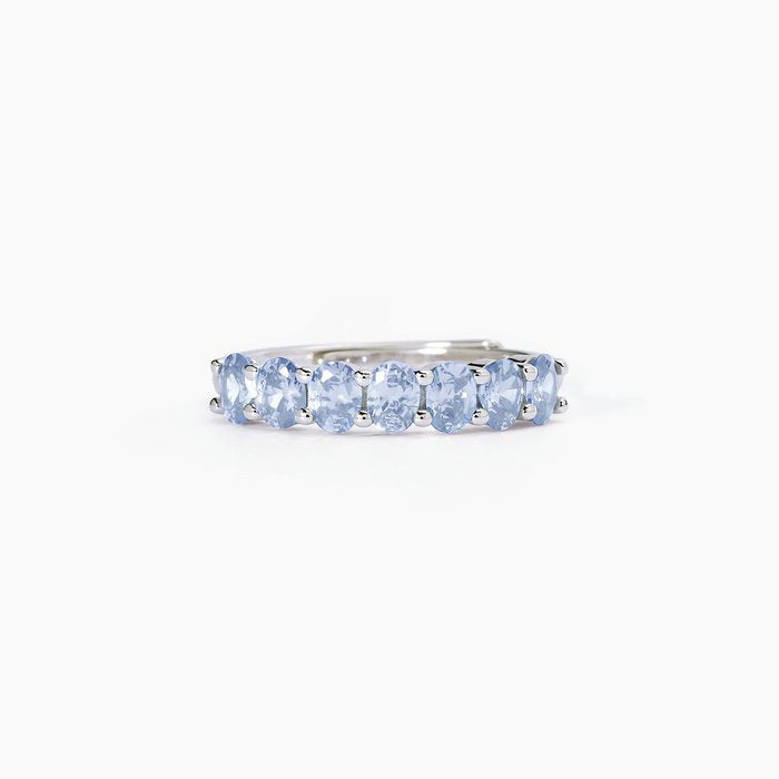 FESTIVAL Synthetic Aquamarine Silver Eternity Ring
