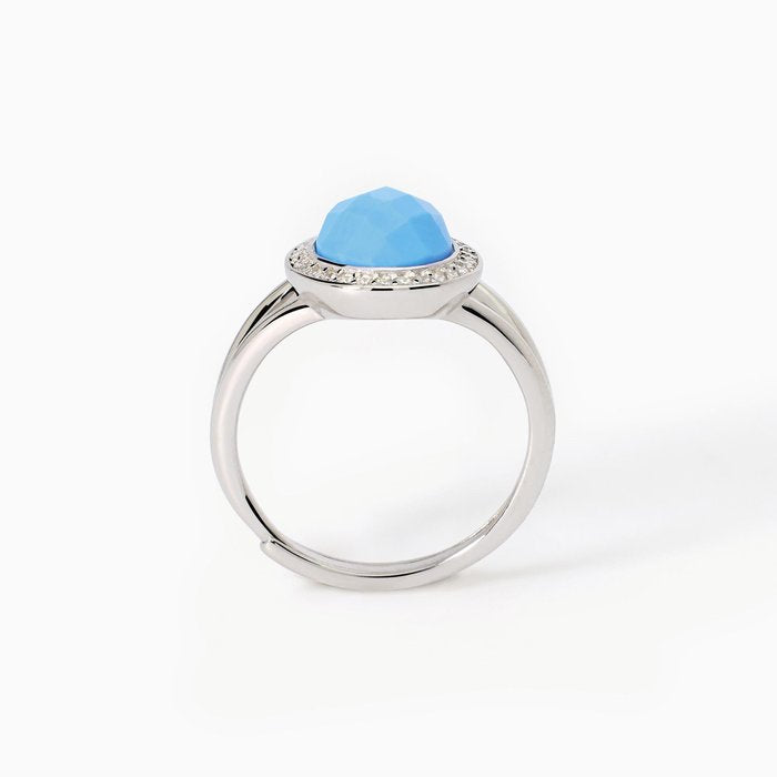 Bague en argent avec pierre turquoise DIVA