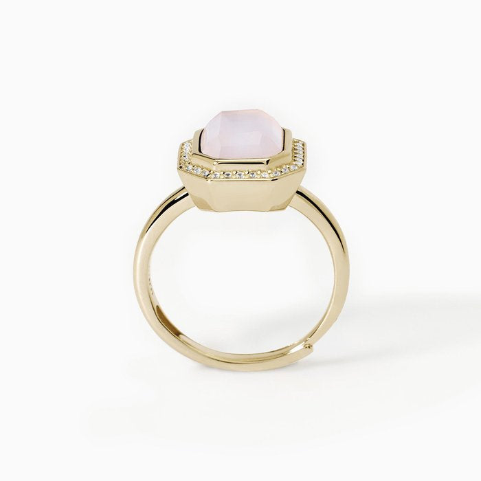 Octagonal cut ring with mother of pearl JETSET