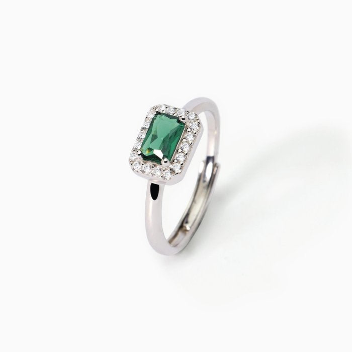 Anello con smeraldo sintetico ottagonale COOL OR RÉTRO?