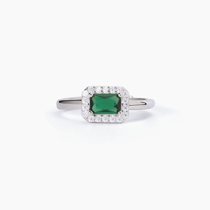 Octagonal Synthetic Emerald Ring COOL OR RÉTRO?